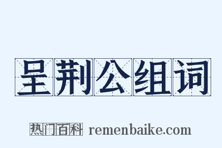 呈荆公组词是什么意思的图片